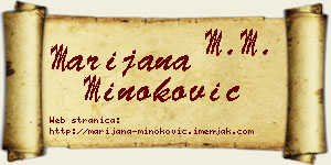 Marijana Minoković vizit kartica